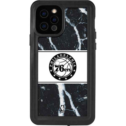 NBA Philadelphia 76ers Marble iPhone 12 Pro Waterproof Case