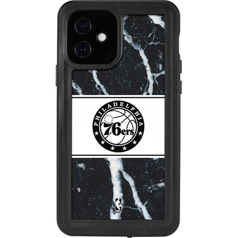 NBA Philadelphia 76ers Marble iPhone 12 Waterproof Case