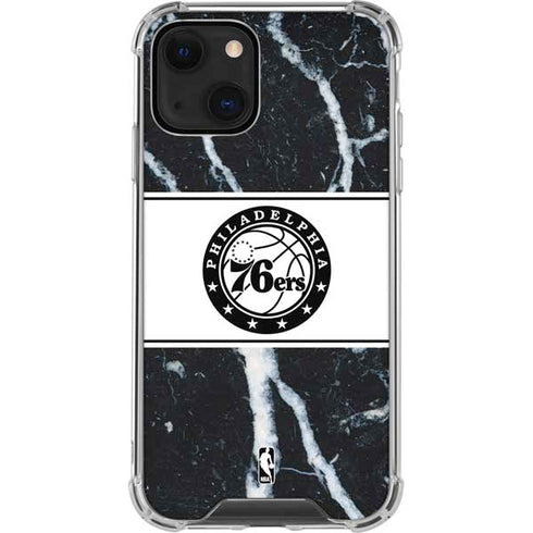 NBA Philadelphia 76ers Marble iPhone 13 Clear Case