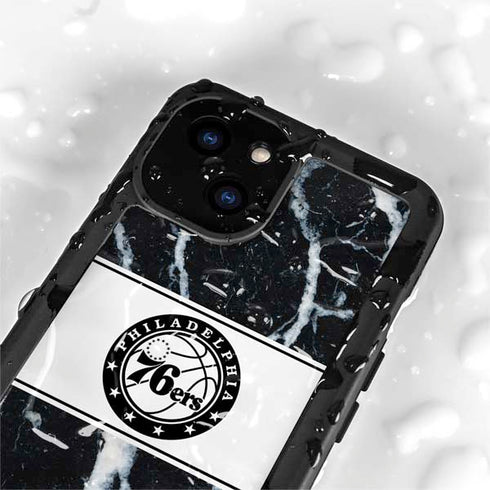 NBA Philadelphia 76ers Marble iPhone 13 Mini Waterproof Case