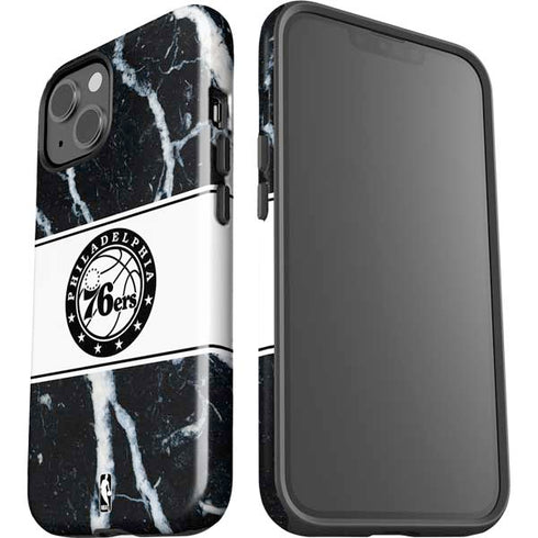 NBA Philadelphia 76ers Marble iPhone 14 Plus Impact Case