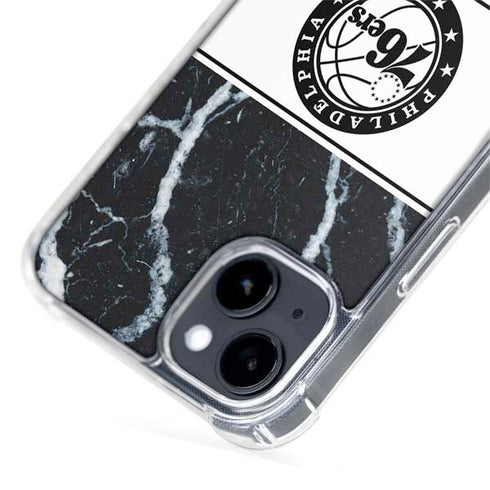 NBA Philadelphia 76ers Marble iPhone 15 MagSafe Case