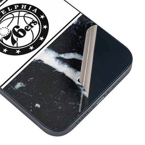 NBA Philadelphia 76ers Marble iPhone 15 Plus Skin