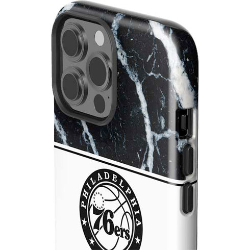NBA Philadelphia 76ers Marble iPhone 15 Pro Max Impact Case