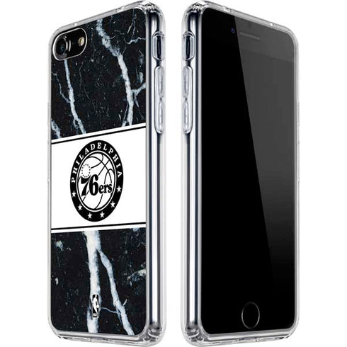 NBA Philadelphia 76ers Marble iPhone SE (2nd & 3rd Gen) Clear Case