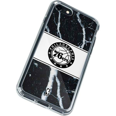 NBA Philadelphia 76ers Marble iPhone SE (2nd & 3rd Gen) Clear Case