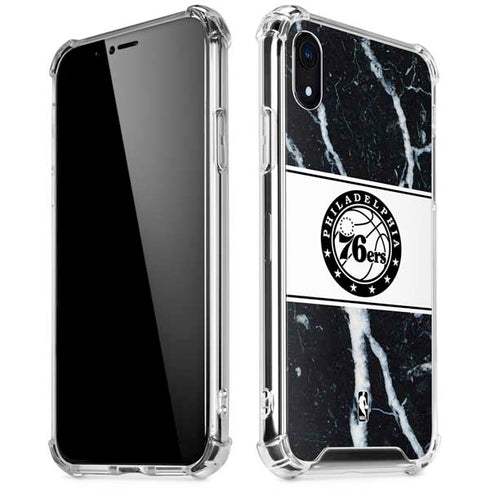 NBA Philadelphia 76ers Marble iPhone XR Clear Case