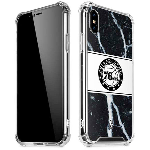 NBA Philadelphia 76ers Marble iPhone XS Max Clear Case