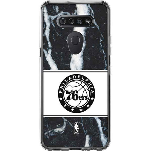 NBA Philadelphia 76ers Marble LG K51/Q51 Clear Case