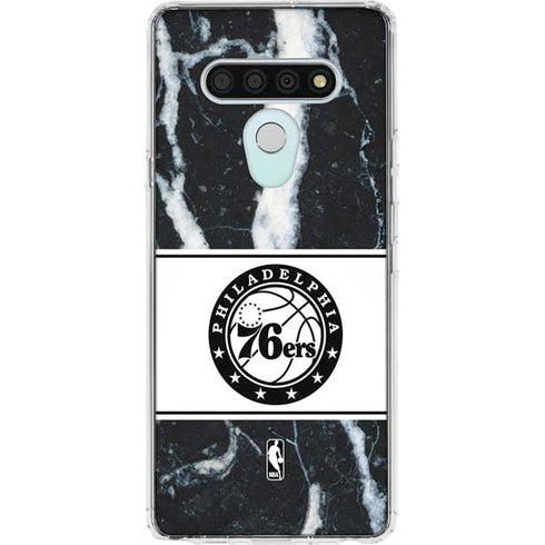 NBA Philadelphia 76ers Marble LG Stylo 6 Clear Case