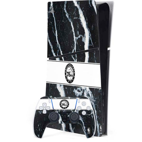 NBA Philadelphia 76ers Marble PS5 Slim Digital Edition Console Skin