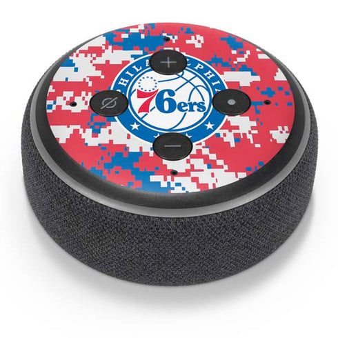 NBA Philadelphia 76ers Red Digi Camo Amazon Echo Dot Skin