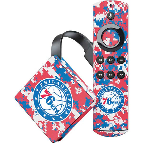 NBA Philadelphia 76ers Red Digi Camo Amazon Fire TV Skin