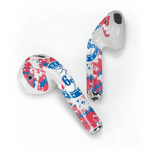 NBA Philadelphia 76ers Red Digi Camo Apple AirPods Skin