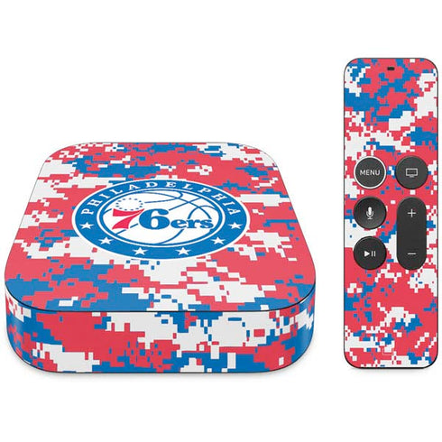 NBA Philadelphia 76ers Red Digi Camo Apple TV Skin