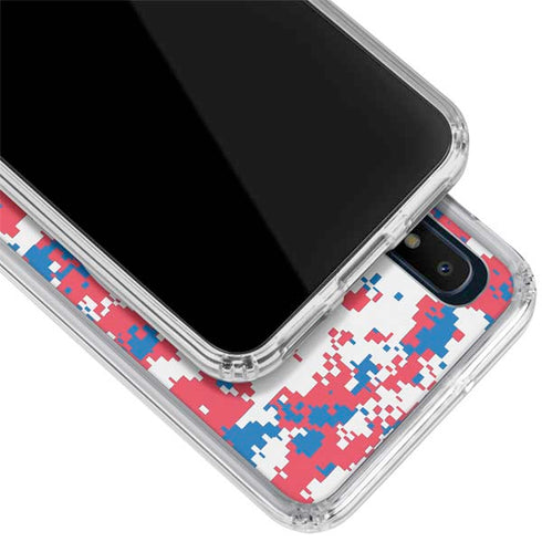 NBA Philadelphia 76ers Red Digi Camo Galaxy A10e Clear Case