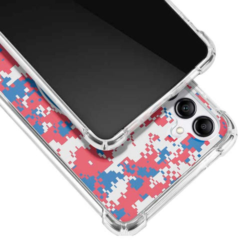 NBA Philadelphia 76ers Red Digi Camo Galaxy A14 5G Clear Case