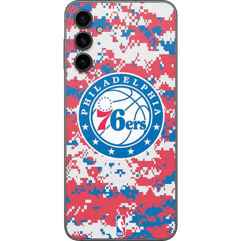 NBA Philadelphia 76ers Red Digi Camo Galaxy A14 5G Skin
