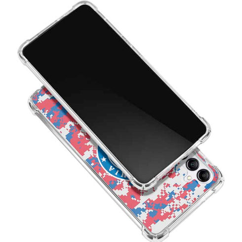 NBA Philadelphia 76ers Red Digi Camo Galaxy A15 5G Clear Case