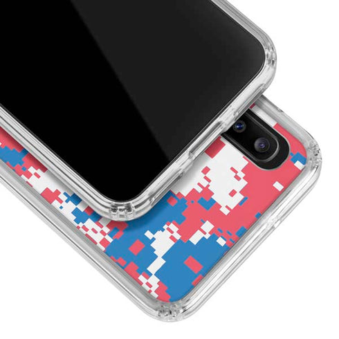 NBA Philadelphia 76ers Red Digi Camo Galaxy A20 Clear Case