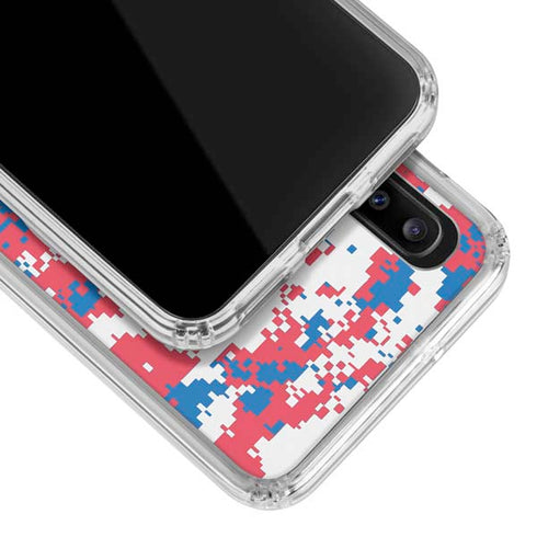 NBA Philadelphia 76ers Red Digi Camo Galaxy A30 Clear Case