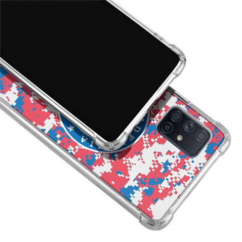 NBA Philadelphia 76ers Red Digi Camo Galaxy A51 5G Clear Case