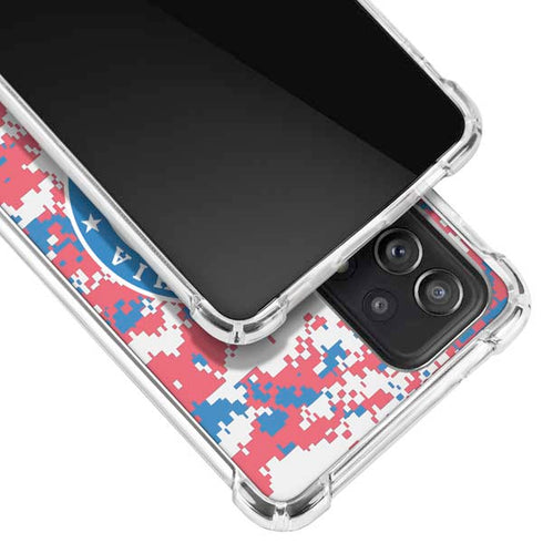 NBA Philadelphia 76ers Red Digi Camo Galaxy A52 5G Clear Case