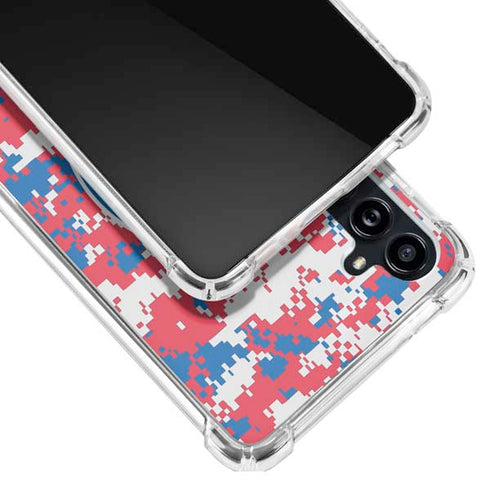 NBA Philadelphia 76ers Red Digi Camo Galaxy A54 5G Clear Case