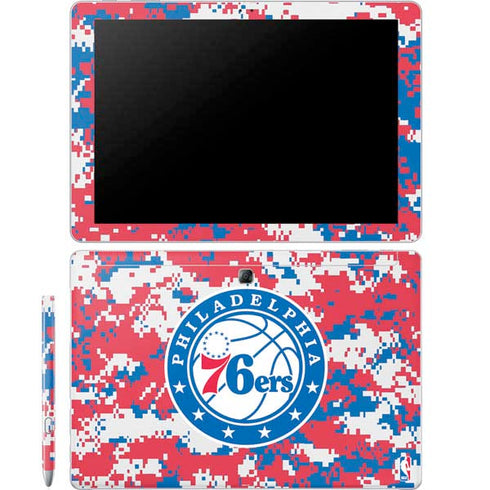 NBA Philadelphia 76ers Red Digi Camo Galaxy Book 12in Skin