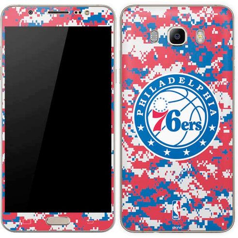 NBA Philadelphia 76ers Red Digi Camo Galaxy J7 Skin