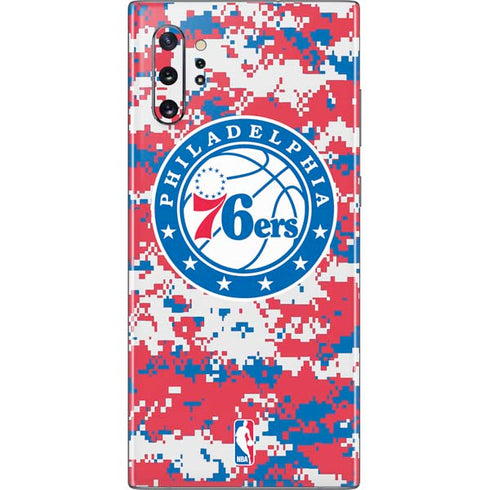 NBA Philadelphia 76ers Red Digi Camo Galaxy Note 10 Plus Skin