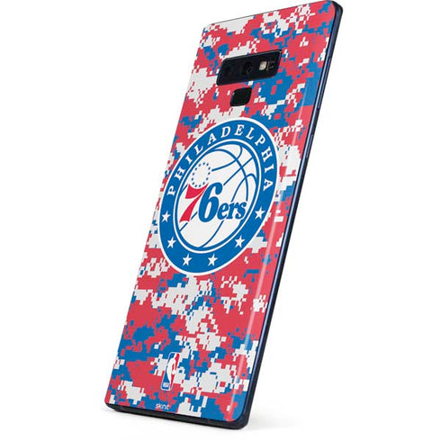 NBA Philadelphia 76ers Red Digi Camo Galaxy Note 9 Skin