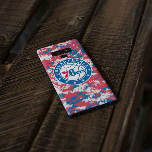 NBA Philadelphia 76ers Red Digi Camo Galaxy Note 9 Skin
