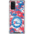 NBA Philadelphia 76ers Red Digi Camo Galaxy Note20 5G Clear Case