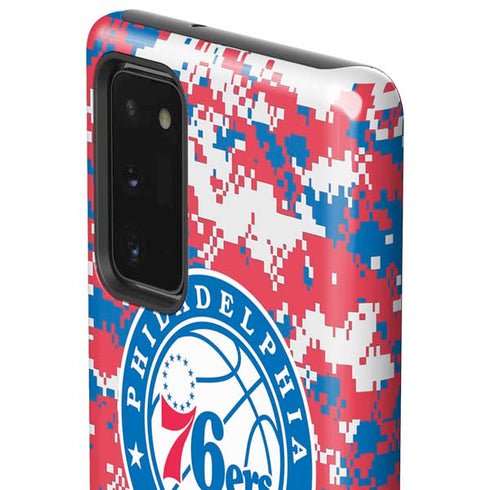 NBA Philadelphia 76ers Red Digi Camo Galaxy Note20 5G Pro Case