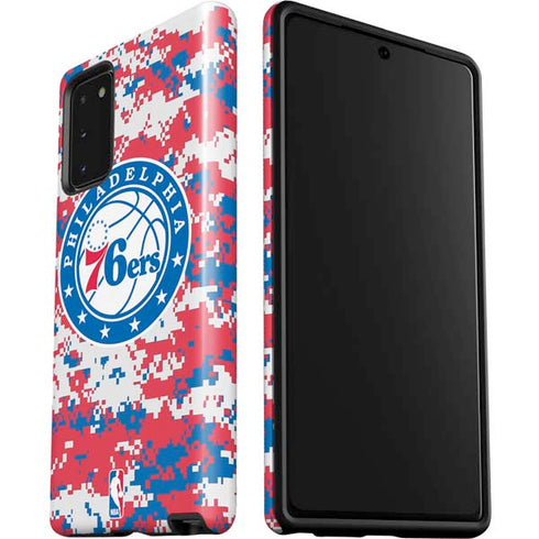 NBA Philadelphia 76ers Red Digi Camo Galaxy Note20 5G Pro Case