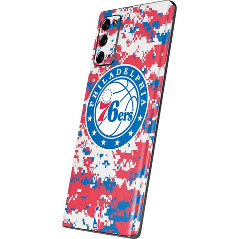 NBA Philadelphia 76ers Red Digi Camo Galaxy Note20 5G Skin