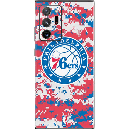 NBA Philadelphia 76ers Red Digi Camo Galaxy Note20 Ultra 5G Skin
