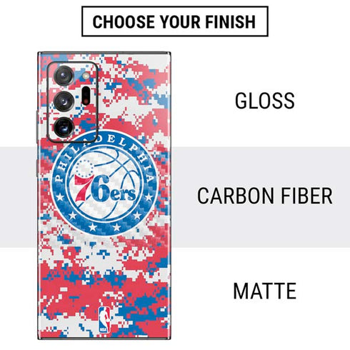 NBA Philadelphia 76ers Red Digi Camo Galaxy Note20 Ultra 5G Skin