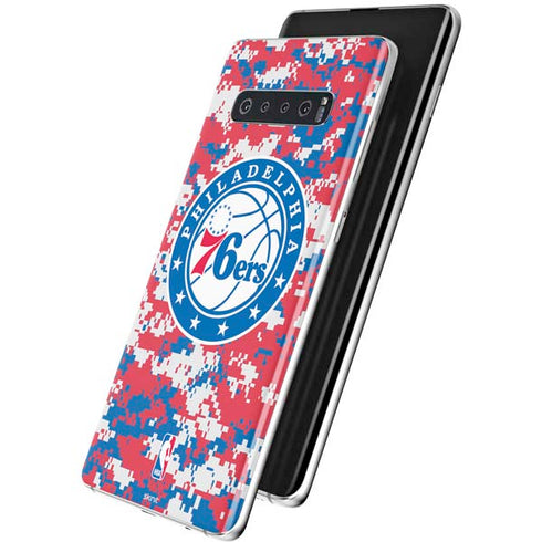 NBA Philadelphia 76ers Red Digi Camo Galaxy S10 Plus Skin