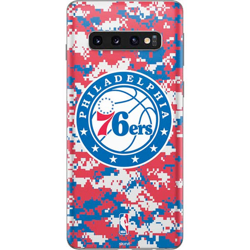 NBA Philadelphia 76ers Red Digi Camo Galaxy S10 Skin