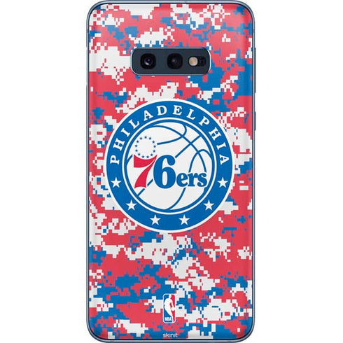 NBA Philadelphia 76ers Red Digi Camo Galaxy S10e Skin