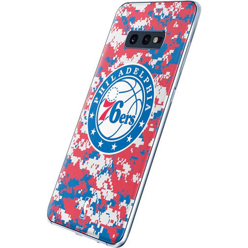 NBA Philadelphia 76ers Red Digi Camo Galaxy S10e Skin