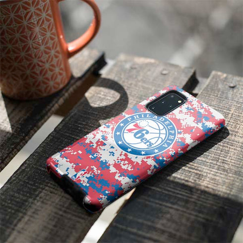 NBA Philadelphia 76ers Red Digi Camo Galaxy S20 Plus Pro Case
