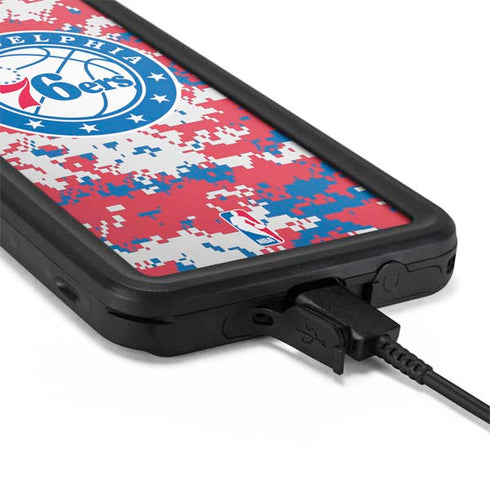 NBA Philadelphia 76ers Red Digi Camo Galaxy S20 Plus Waterproof Case