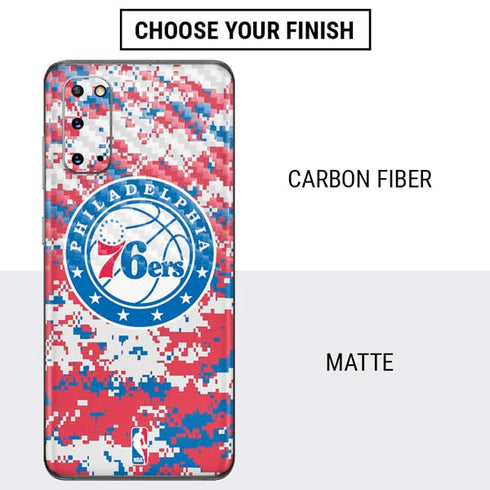 NBA Philadelphia 76ers Red Digi Camo Galaxy S20 Skin