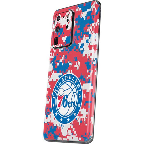 NBA Philadelphia 76ers Red Digi Camo Galaxy S20 Ultra 5G Skin