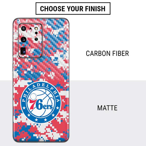 NBA Philadelphia 76ers Red Digi Camo Galaxy S20 Ultra 5G Skin
