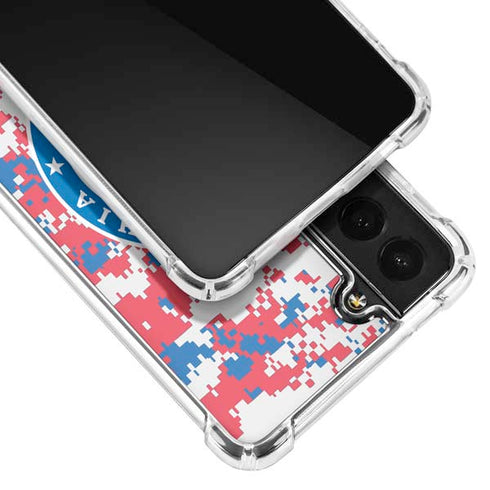 NBA Philadelphia 76ers Red Digi Camo Galaxy S21 5G Clear Case