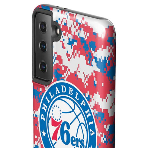 NBA Philadelphia 76ers Red Digi Camo Galaxy S21 FE Pro Case